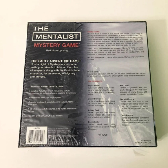 The Mentalist Mystery Game  Red Moon Uprising Party of 8 Game - Picture 6 of 11